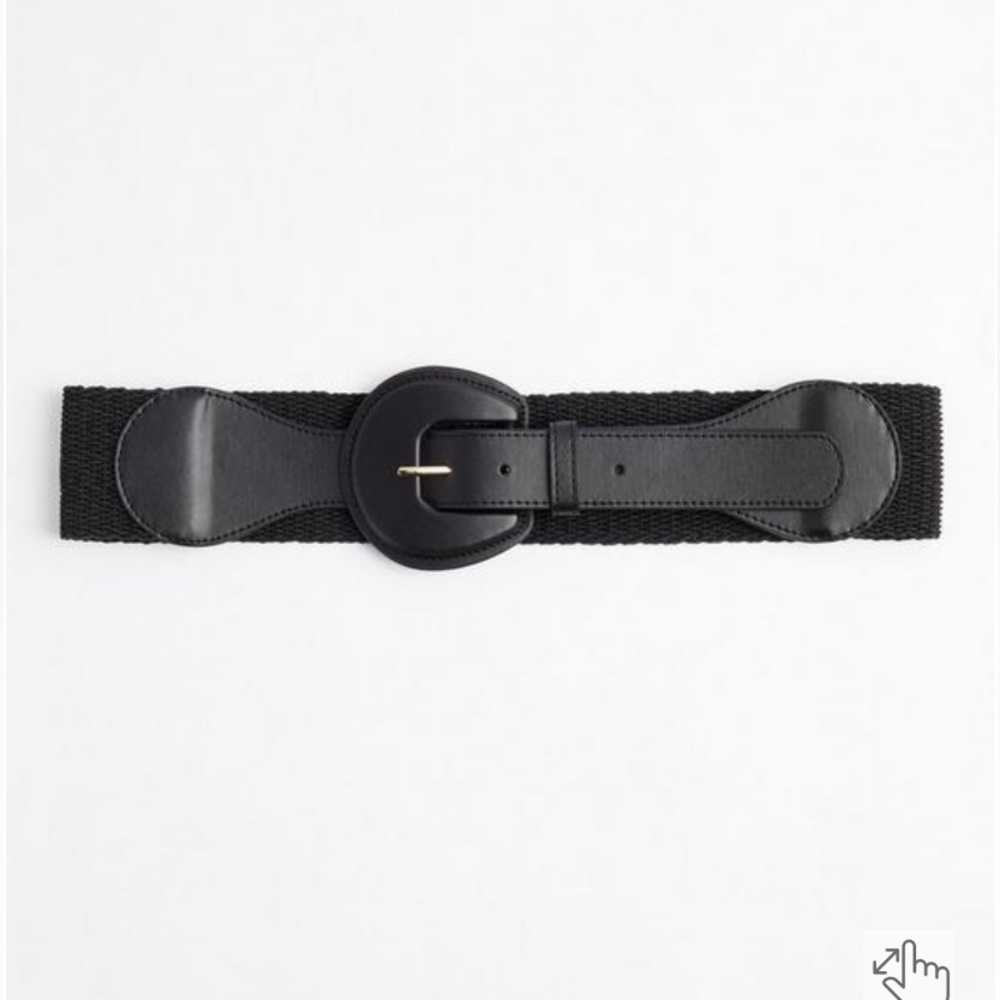 Torrid Stretch Waist Belt - Faux Leather Black Size 10/L